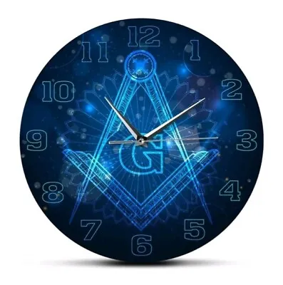 Masonic Freemason Wall Clock With LED 12  Dia • $37.99