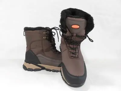 Shulook Mens Winter Waterproof Boots Size 13 Faux Fur Lined Brown & Black • $35