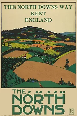 North Downs Kent A3/A4 Vintage Retro Travel Posters Railways Advert Print • £4.17