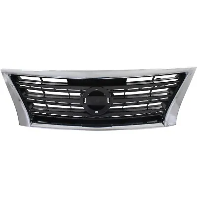 Grille For 2013-2015 Nissan Sentra Chrome Shell W/ Black Insert Plastic • $64.69