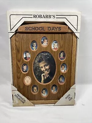 Vintage Robarb's School Days K-12 Photo Frame Solid Oak 16 X12  Made In USA NIB • $38