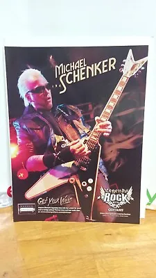 Michael Schenker Dean Guitars  2008 Dean Get Your Wings   Print Ad 11 X 8.5   D1 • $9.95