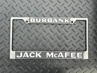 Vtg JACK MCAFEE Porsche VW Burbank CA Dealer License Plate Frame 356 550 Spyder • $550
