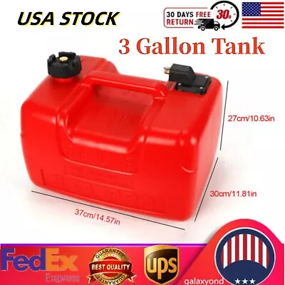 Portable 3.2 Gallon 12L Marine Outboard Boat Motor Gas Tank External Fuel Tank • $42.75