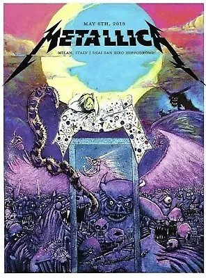 Metallica Poster Milan Italy Signed Numbered S/N X/70 Embossed Print Feldman • $99