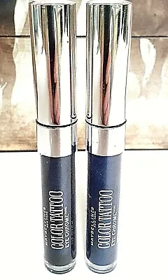 2X Maybelline COLOR TATTOO EYE CHROME ☆ BOLD SAPPHIRE #560 ☆ NEW! -- LOT OF 2 • $11.69