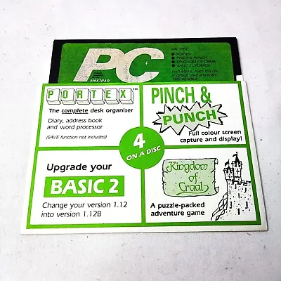 Pc Amstrad July 1987 - Portex Basic 2 Pinch & Punch Kingdom Of Craal Floppy Disc • $19.95