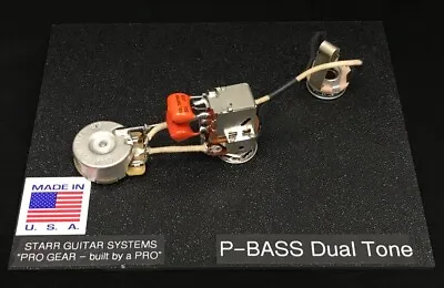 Dual Tone Wiring Harness Upgrade For Fender P-Bass! 0.10 & .022 Caps! NEW! • $61.95