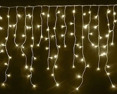 Heceltt Christmas Icicle Lights Outdoor Decoration 12M Warm White • £9.99