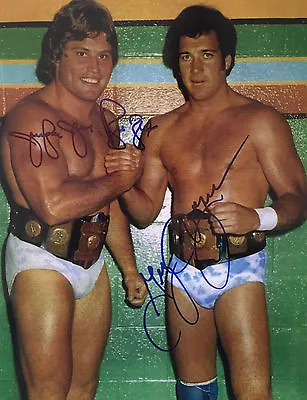 AWA Jumping Jim Brunzell & Greg Gagne  The High Flyers  Auto. Color 8x10 W/COA • $26.99