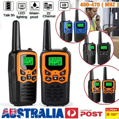 $37.99 • Buy 2Pcs Handheld Walkie Talkie Two-way Radio Set UHF 400-470MHz 10KM Long Range