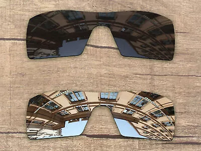 $15.99 • Buy Vonxyz Polarized Lens For-Oakley Oil Rig Retro Black+Silver-Combo Pack