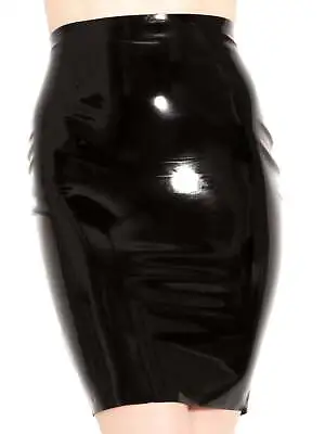 Honour Latex Pencil Skirt In Black • £69.99