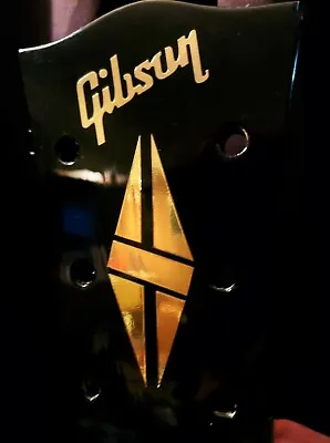 Gibson Guitar Headstock Split Diamond Die-Cut Decal OEM Size 0.4% 22k GOLDLEAF • $25.27