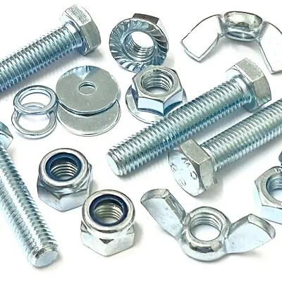 M6 Fully Threaded Bolts Nuts Or Washers High Tensile 8.8 Zinc Plated Screws Bzp • £3.50