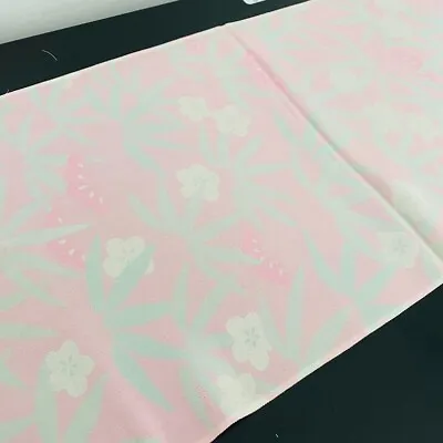 Bamboo Plum #C 13.5x38 Vintage Nagajuban Silk Kimono Fabric Panel NJ1 • $9.99