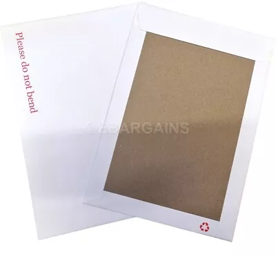 Hard Backed Envelopes White 120gsm C4 C5 Red Font • £3.50