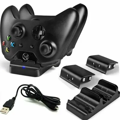 Controller Charger For XBox One-Dual Charging Dock Station+2X Extra Battery Pack • $22.36