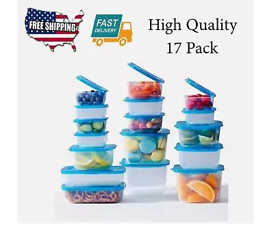 Mr. Lid Premium Attached Storage Containers | Permanently Attached Plastic Lid.. • $67.99