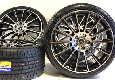 19  WHEELS RIMS TIRES FIT MERCEDES BENZ S550 AMG S63 C63 C E Set 4 BLK MACHINED • $1699