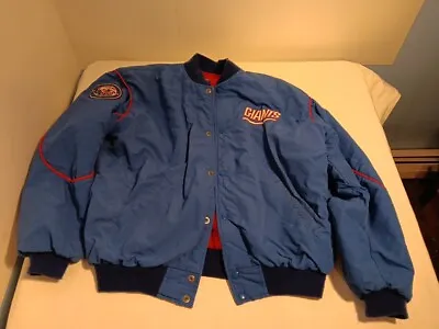 VINTAGE 90'S NEW YORK GIANTS.  STARTER JACKET QUILTED INSIDE. Large. Snaps.  • $49.99