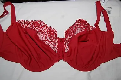 Panache Superbra Harmony Balconnet Bra Red UK 28K EUR 60K BNWT • £13.99