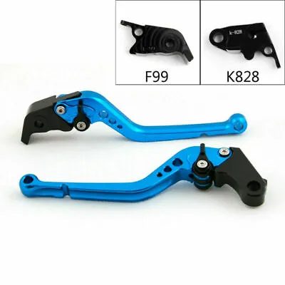 Long Brake Clutch Levers For Kawasaki ZX10R / RR / KRT 2016-2017 Blue EE • £21.55