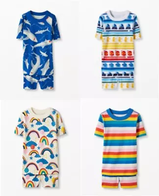 Lot Of 4 Hanna Andersson Short John Pajamas In Organic Cotton Size 3 • $62.99