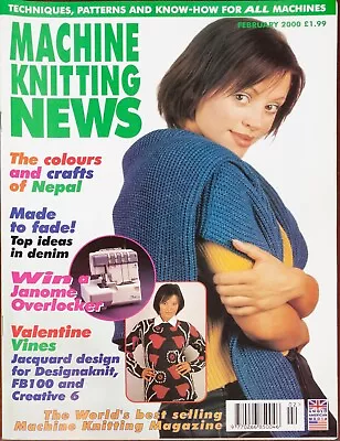 Machine Knitting News Pattern Magazine February 2000 Ladies Mens Y2K Fashion • £5.49