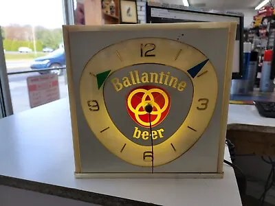 Vintage  Ballantine Beer Lighted Wall Clock. Light Works Clock Does Not  • $49.99