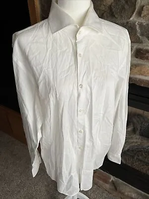 Hugo Boss Men’s White Sharp Fit Cotton Dress Shirt Size 17 34/35 (Large) $125 • $40