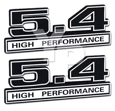 5.4 Liter Engine High Performance Emblems Badges Chrome & Black - 5  Long Pair • $21.54