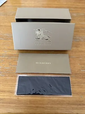 BURBERRY Cream Tan Eye Glasses Sunglasses Shades Outer Box Booklet SEALED Cloth  • $18.50