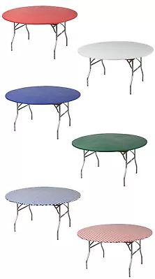 Kwik-Covers Round Fitted Plastic Table Covers (30  To 72 ) - Bundle Of 3 • $21.50