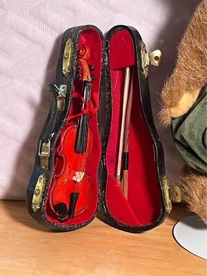 Boyds Bears- Amadeus & Collectibles Miniature Violin With Case LTD • $80