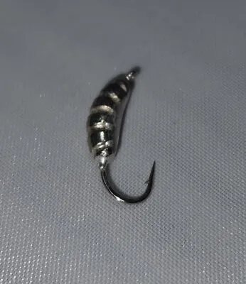 50 Unpainted Maggot Tungsten 4mm #12 Hook Ice Fishing Jigs • $24.99