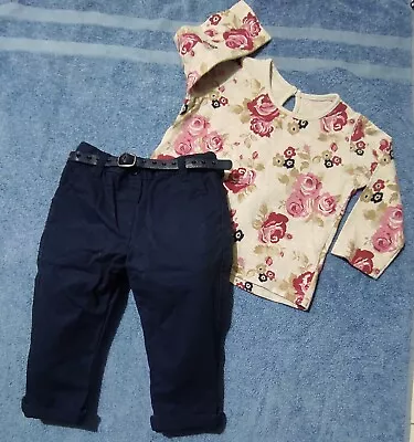 MATALAN Baby Girls Outfit 6-9 Months Vgc • £2.99