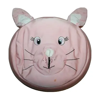Brentwood Moshi Microbead Pink Bunny Rabbit Head 15  Squishy Pillow Plush Rare  • $13.83