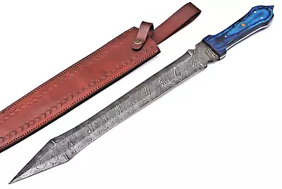 Macedonian Army Damascus Sword Custom Made - Hand Forged Damascus Steel 1650 • $69