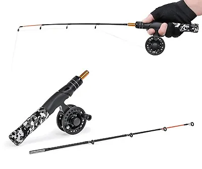 Ultralight Mini Ice Fishing Rod Pole Lure Carbon Fiber Winter Sports Powerful S • $34.99