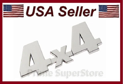 $8.42 • Buy New Chrome 3D 4X4 Stick On Emblem Car /Auto  Truck/ Pickup RV & AWD 3 D Decal 