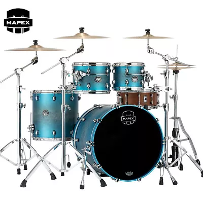 Mapex Saturn Evo Classic Birch 4-PC Shell Pack Exotic Azure Burst SE529XEBPT • $2769