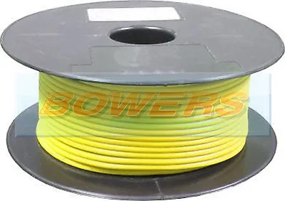 50M METRE ROLL/REEL YELLOW SINGLE CORE CABLE/WIRE 17.95AMP 28 STRAND 2mm 2.00mm² • £29.99