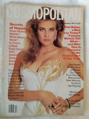 Vintage Cosmopolitan Magazine December 1987 Frederique Cover By Scavullo • $17.99