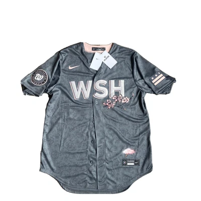 $56 • Buy Nike Juan Soto #22 Washington Nationals Cherry Blossom Jersey Gray Size Medium