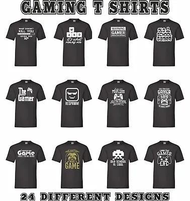 Gaming T Shirts 24 Different Designs Small-2XL Pick Your Colour • £10.79
