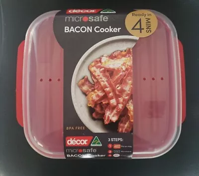 Decor Microwave Bacon Cooker Plate For Healthier Crispy Bacon Cooks In Minutes • $19.95
