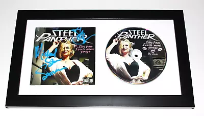 STEEL PANTHER BAND SIGNED FRAMED LIVE FROM LEXXI'S MOM'S GARAGE CD COVER COA X3 • $122.99