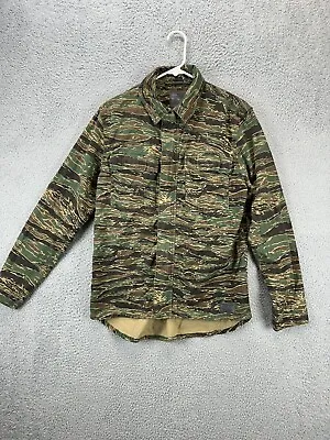 Zara Man Jacket Men Medium Army Green Multicam Camouflage Full Zip Military Coat • $28.50