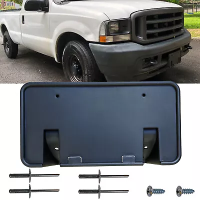 Front Bumper License Plate Frame Mount Bracket Holder For 99-04 F250 Super Duty • $18.04